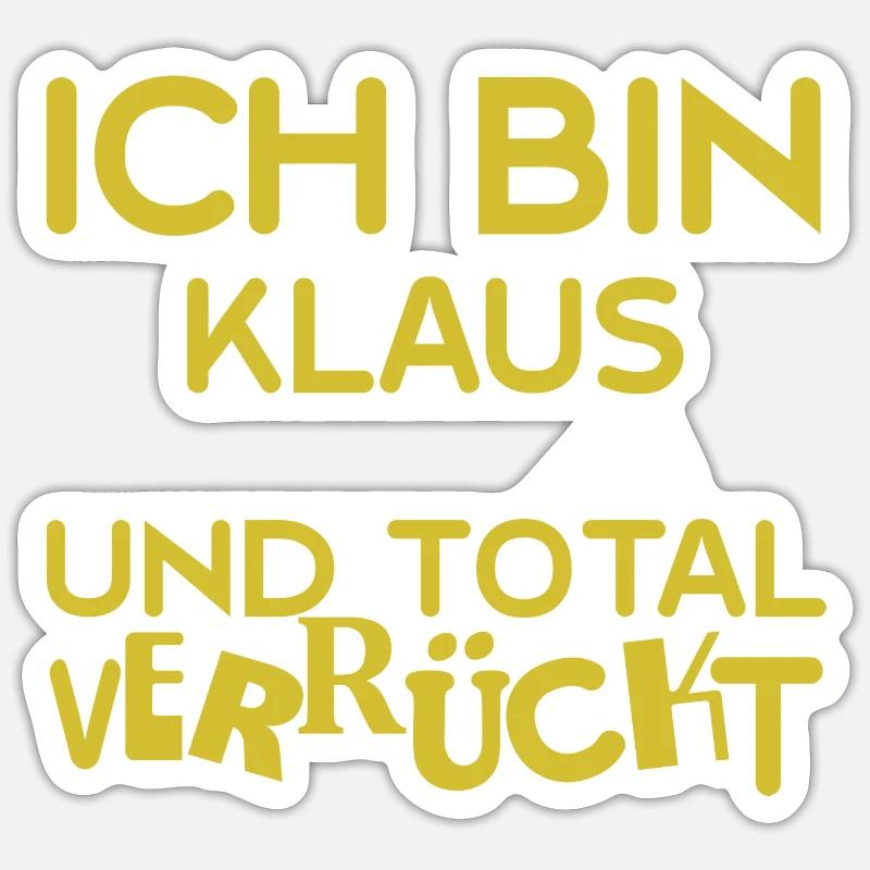 Klaus Klaus - Sticker taille S (10 x 10 cm) - blanc mat