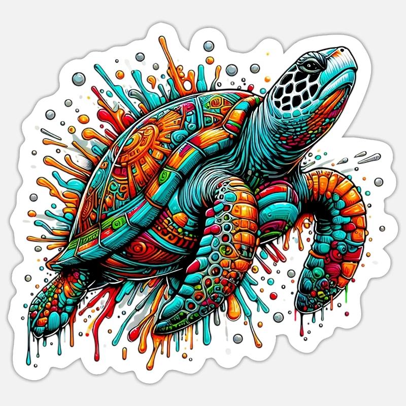 Turtle Sticker size S (10 x 10 cm)