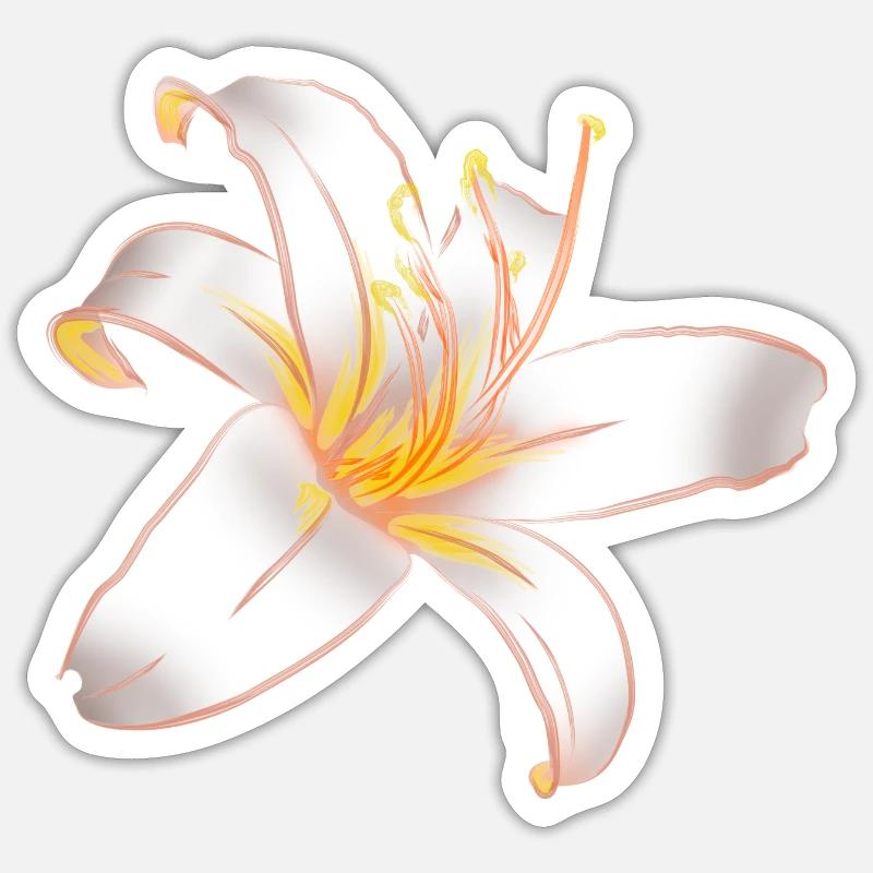 LYS BLANC Sticker taille S (10 x 10 cm)