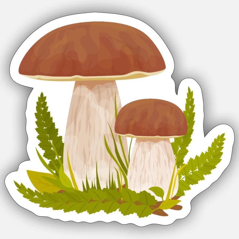 Mycètes - Sticker taille S (10 x 10 cm) - blanc mat