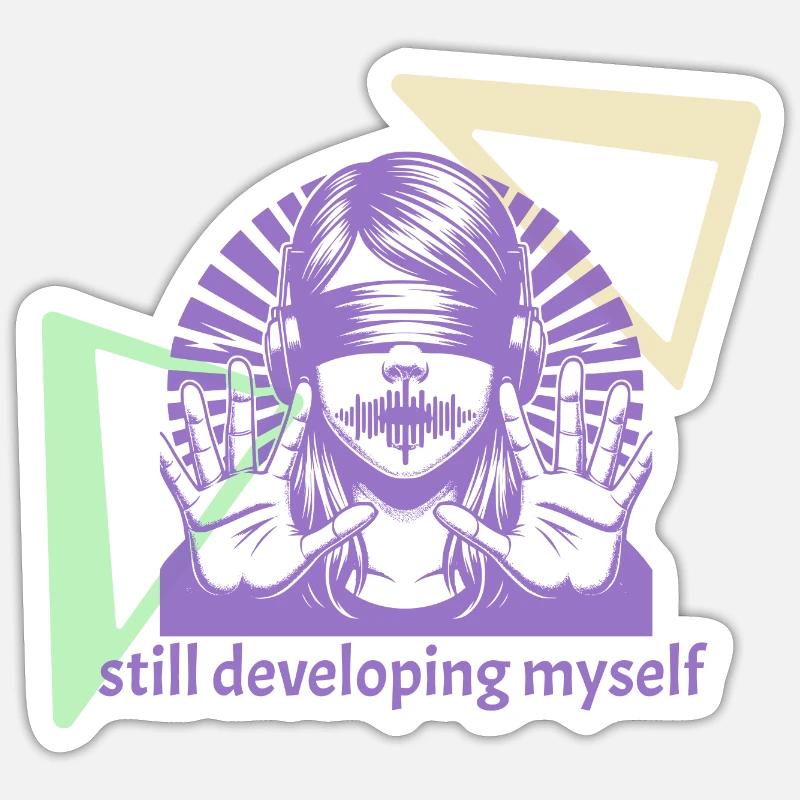 developing myself Sticker Größe S (10 x 10 cm)