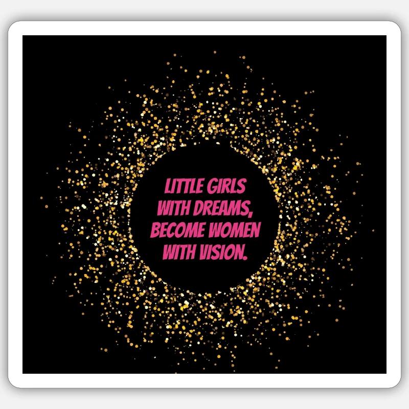 Mädchen mit Träumen Sticker Größe S (10 x 10 cm)