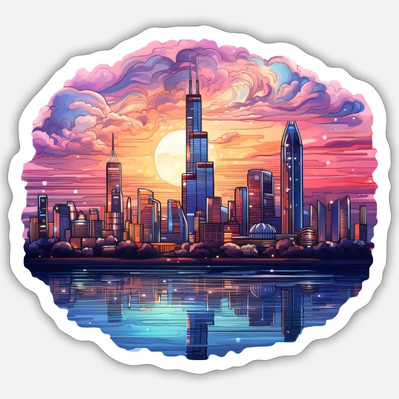 Skyline Sticker size S (10 x 10 cm)