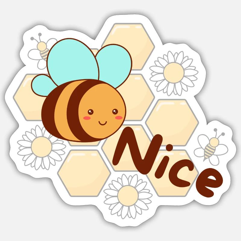 Bee Nice Sticker Größe S (10 x 10 cm)