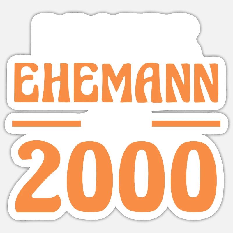 Valentinstag Bester Ehemann Seit 2000 Sticker Größe S (10 x 10 cm)