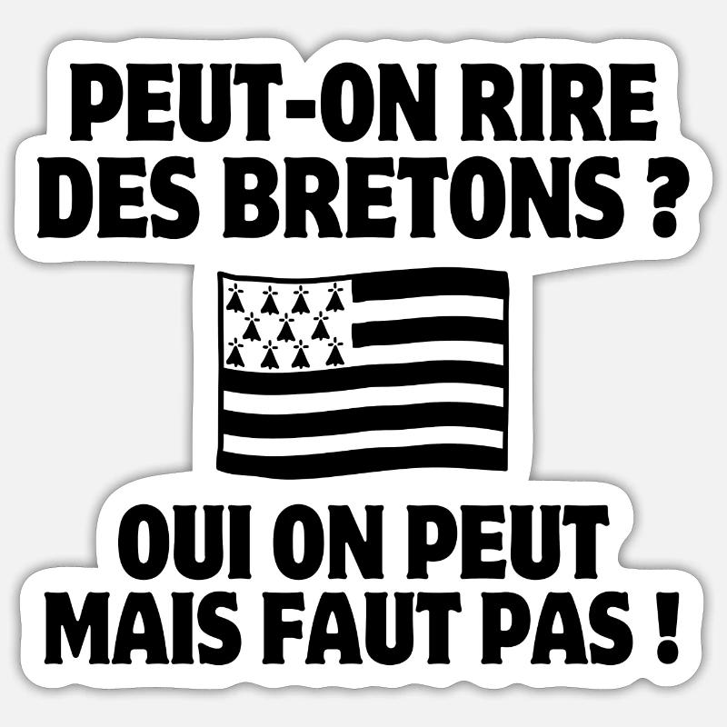 Bretagne, Bretons, Breton, celte - Sticker taille S (10 x 10 cm) - blanc mat