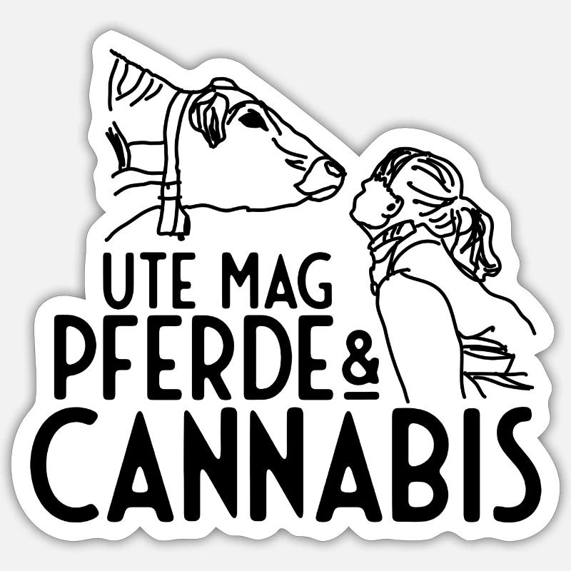 Désherbage du chanvre Canabis Sticker taille S (10 x 10 cm)