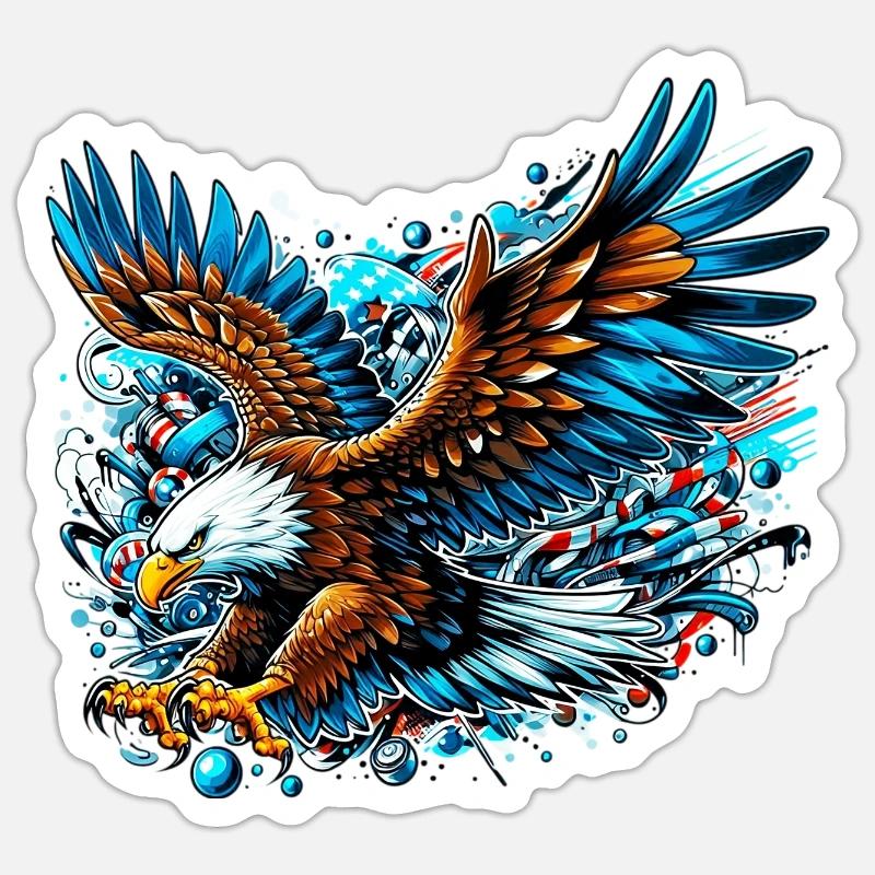 Aigle - Sticker taille S (10 x 10 cm) - blanc mat