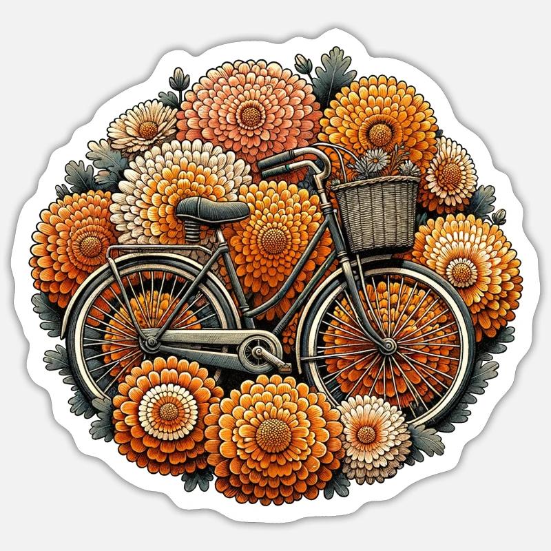 Bicycle - Sticker size S (10 x 10 cm) - white matte