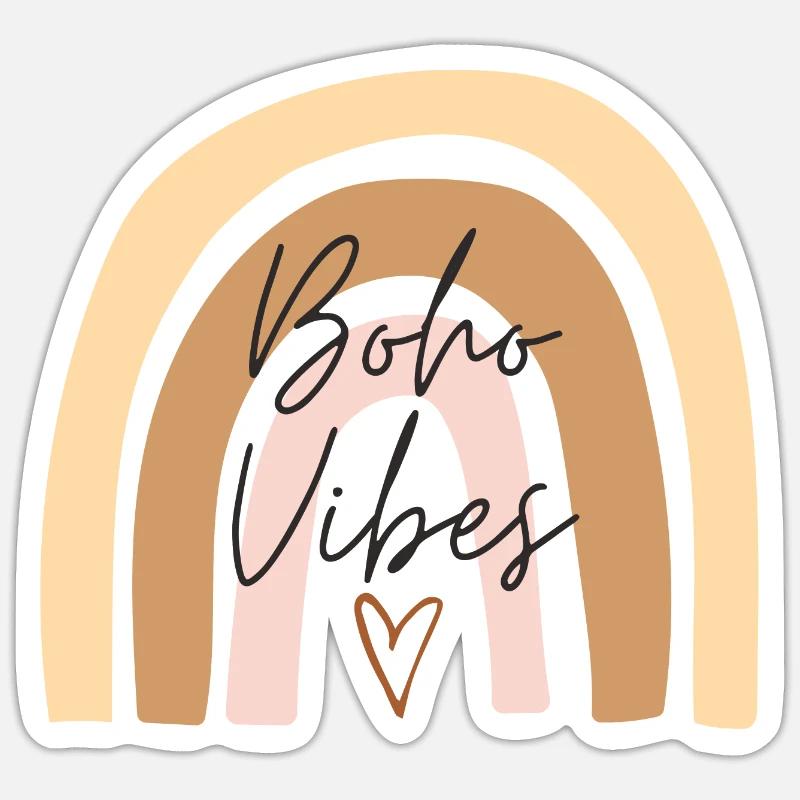 Boho Vibes - Sticker size S (10 x 10 cm) - white matte