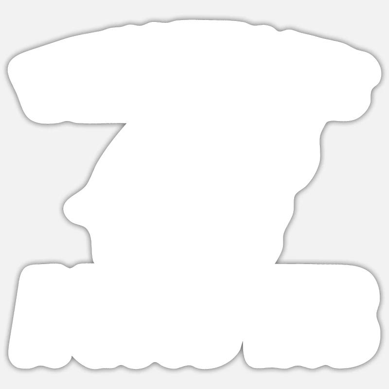 Barbecue - Sticker taille S (10 x 10 cm) - blanc mat