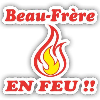 Schwager ON FIRE - Sticker Größe S (10 x 10 cm) - Mattweiß - Vorne