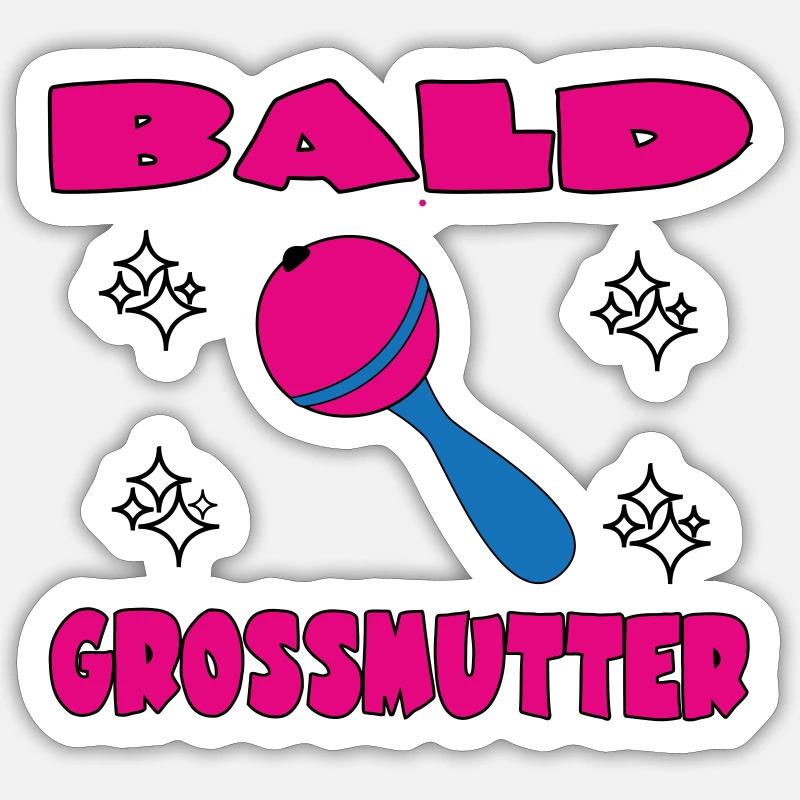 KAHLE GROSSMUTTER Sticker Größe S (10 x 10 cm)