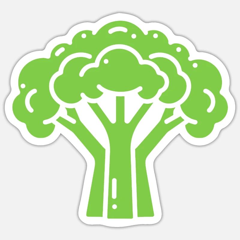 broccoli - Sticker size S (10 x 10 cm) - white matte