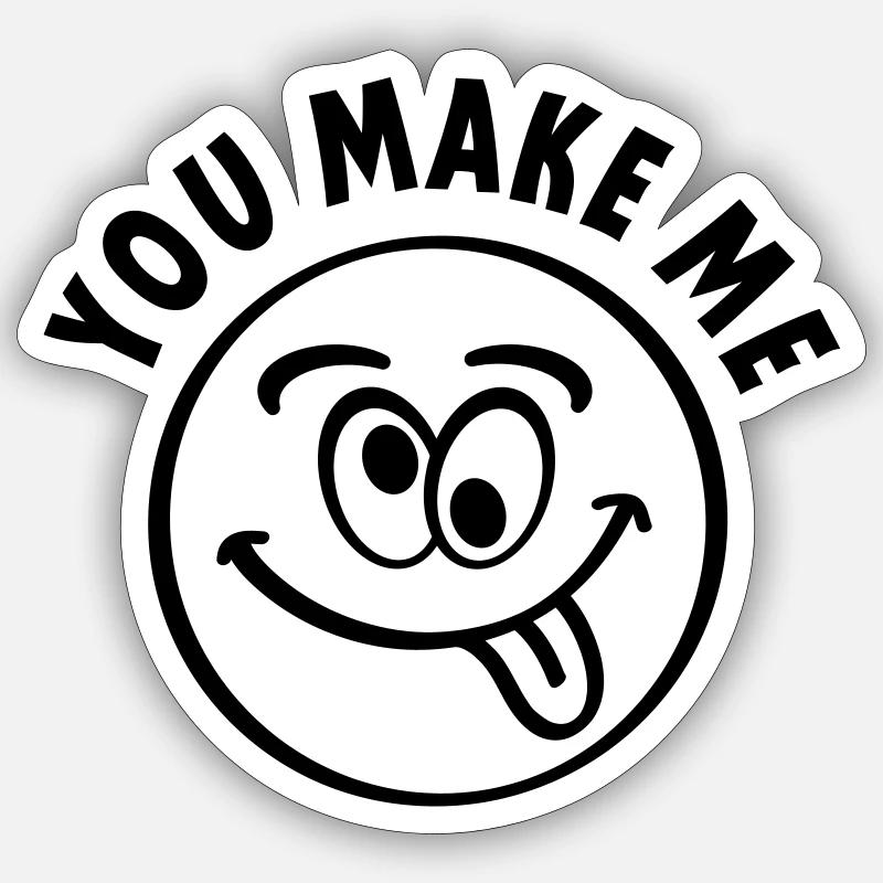 You Make Me Crazy - Sticker size S (10 x 10 cm) - white matte
