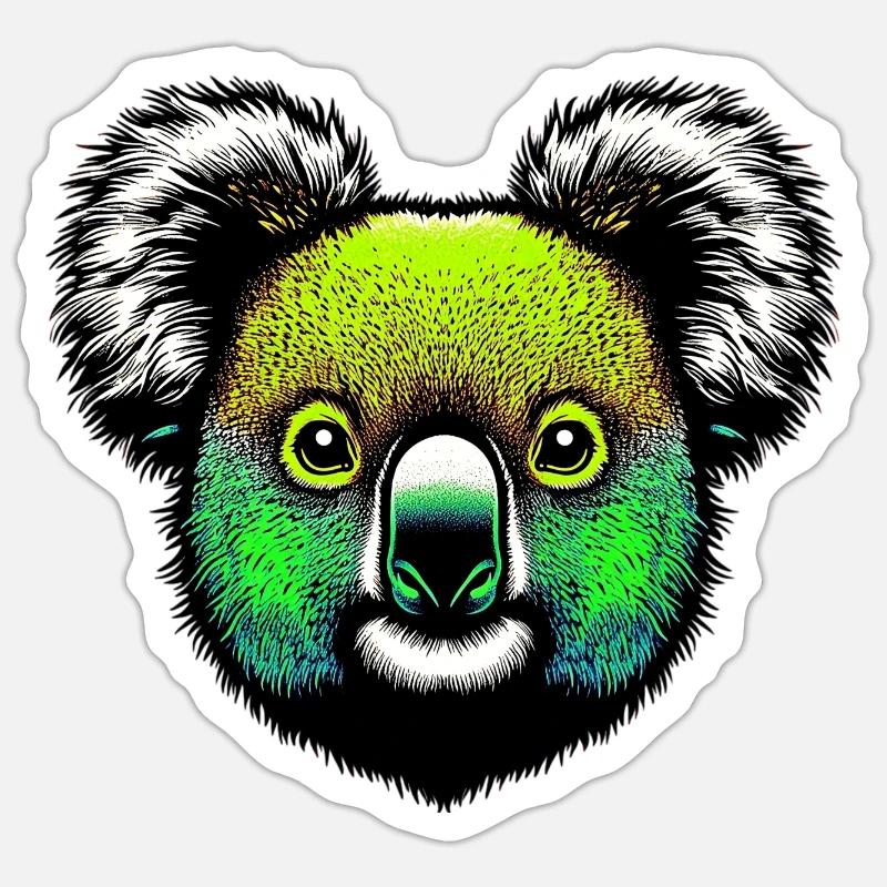 Koala - Sticker Größe S (10 x 10 cm) - Mattweiß