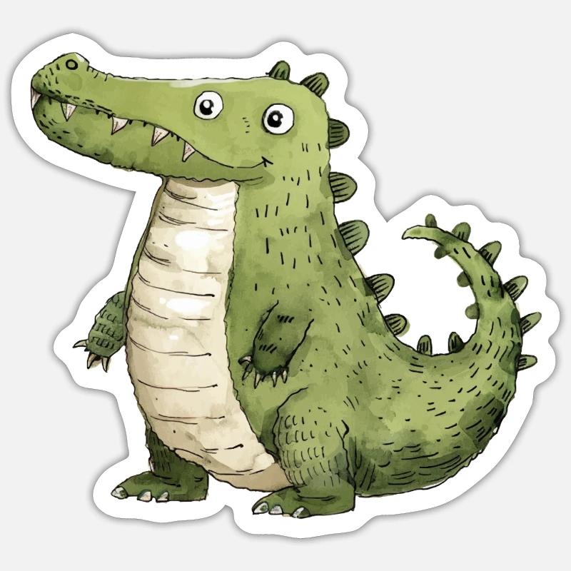 Kroko Krokodil Sticker Größe S (10 x 10 cm)