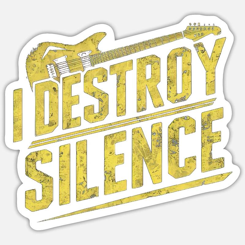 I Destroy Silence - Sticker size S (10 x 10 cm) - white matte