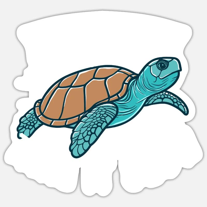 Enjoy Life Take It Slow - Turtle Lover Tortoise - Sticker taille S (10 x 10 cm) - blanc mat