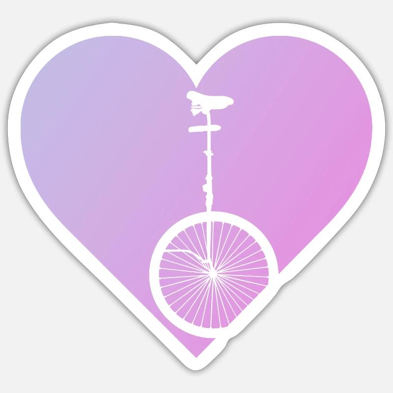 Einradfahren Pedal Einradfahrer Sticker Größe S (10 x 10 cm)
