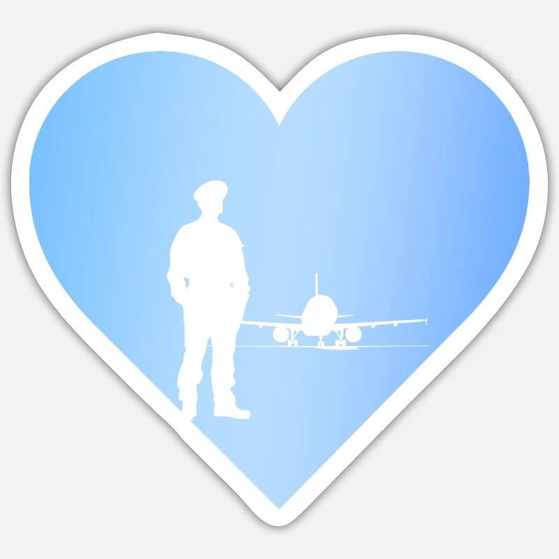 Stewardess Flight Attendant Sticker size S (10 x 10 cm)