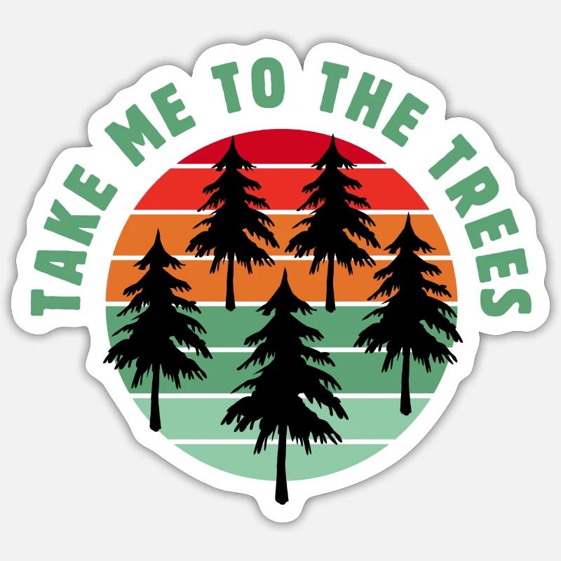 Bring mich zu den Bäumen - Sticker Größe S (10 x 10 cm) - Mattweiß