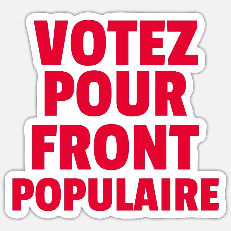 Front populaire - élections législatives 2024 Sticker taille S (10 x 10 cm)