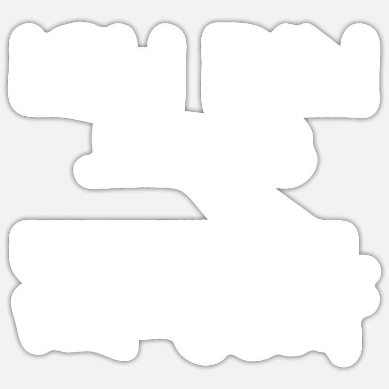 Prénom Jacob - Sticker taille S (10 x 10 cm) - blanc mat