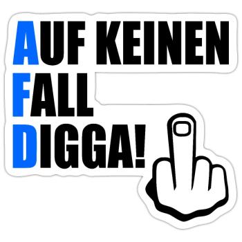 Certainement pas digga - Sticker taille S (10 x 10 cm) - blanc mat - Devant