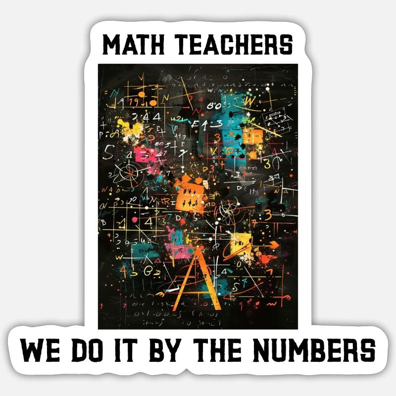 Math Teacher We do it by the Numbers - Sticker Größe S (10 x 10 cm) - Mattweiß