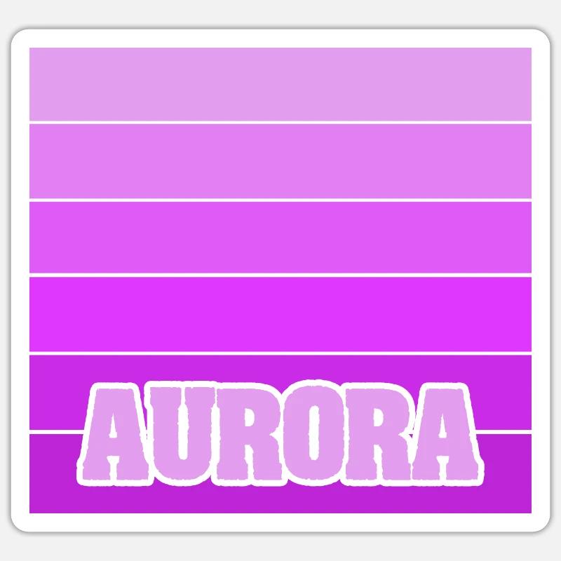 Mädchenname Aurora Sticker Größe S (10 x 10 cm)