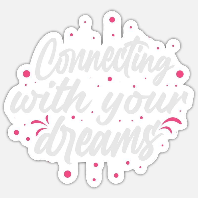 Connectant - Sticker taille S (10 x 10 cm) - blanc mat