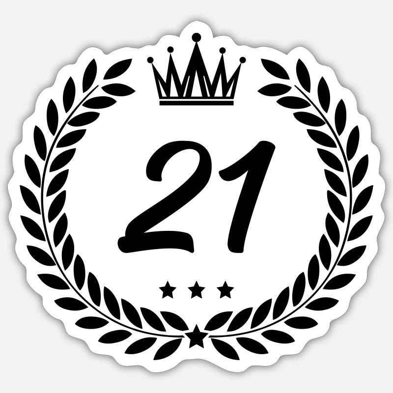 blason 21 - Sticker taille S (10 x 10 cm) - blanc mat