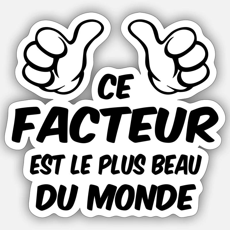 BESTER FAKTOR - Sticker Größe S (10 x 10 cm) - Mattweiß