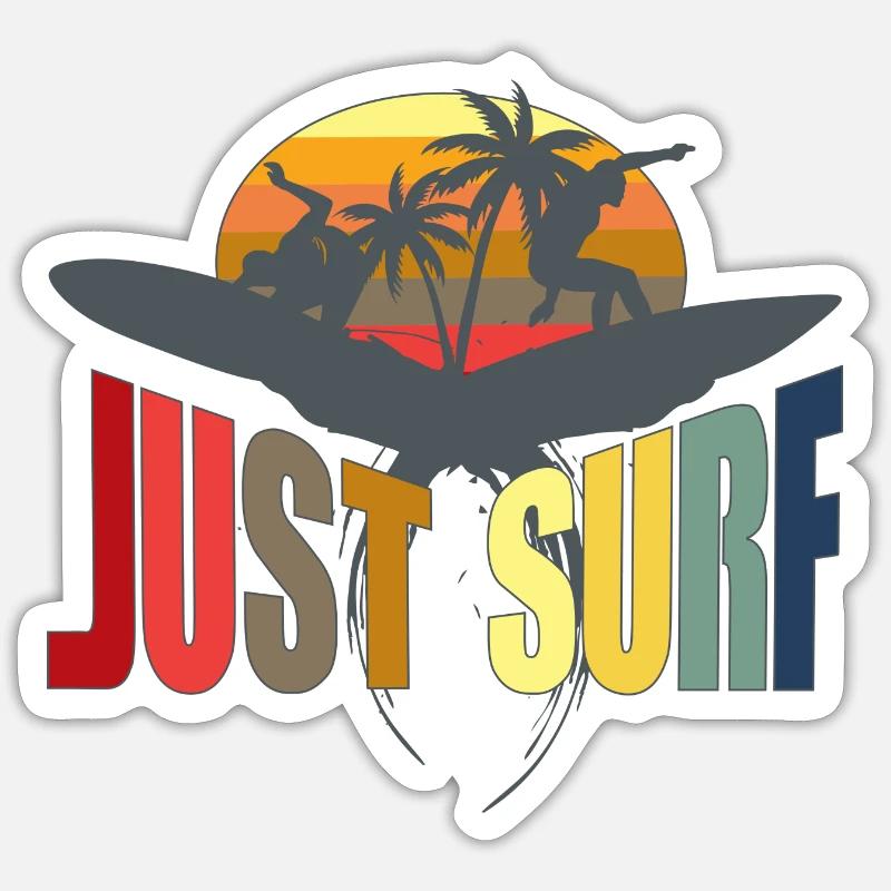 surfer Sticker taille S (10 x 10 cm)
