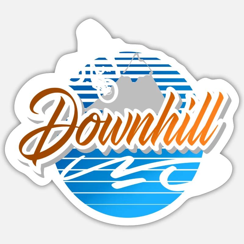 Descente - Sticker taille S (10 x 10 cm) - blanc mat