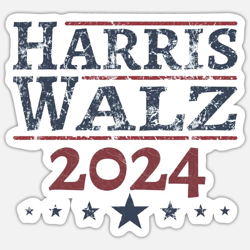 Harris Walz 2024 - Sticker size S (10 x 10 cm) - white matte