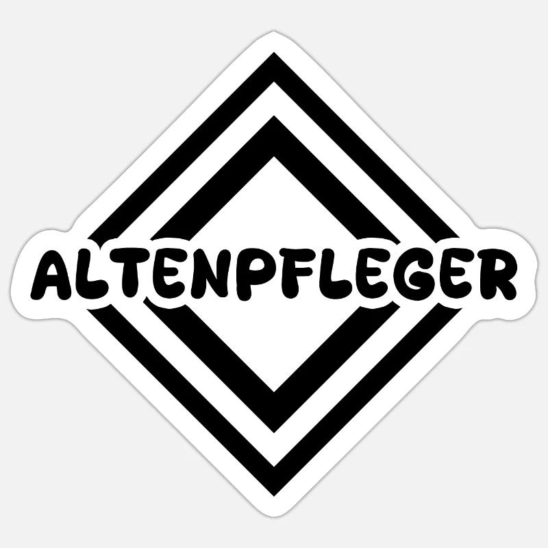 Altenpfleger - Sticker Größe S (10 x 10 cm) - Mattweiß