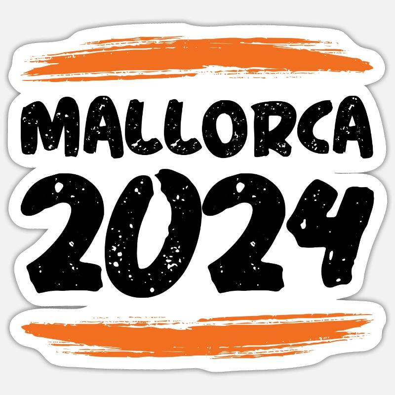 Majorque 2024 - Sticker taille S (10 x 10 cm) - blanc mat
