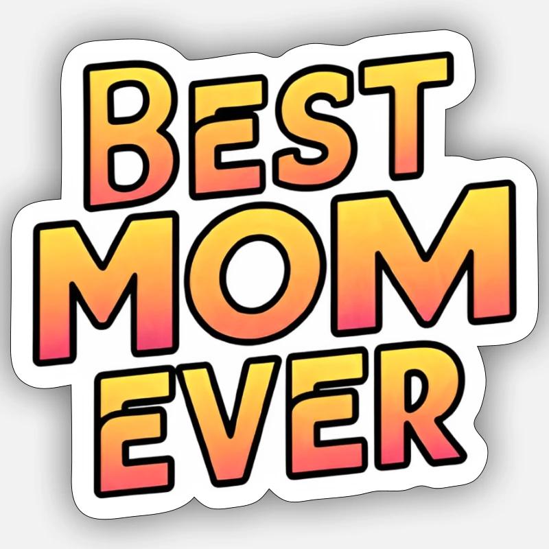 Die beste Mutter aller Zeiten - Sticker Größe S (10 x 10 cm) - Mattweiß