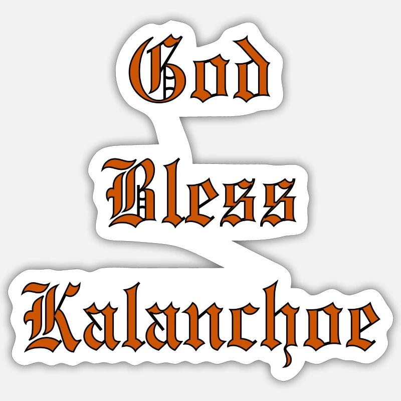 Que Dieu bénisse Kalanchoe - Sticker taille S (10 x 10 cm) - blanc mat