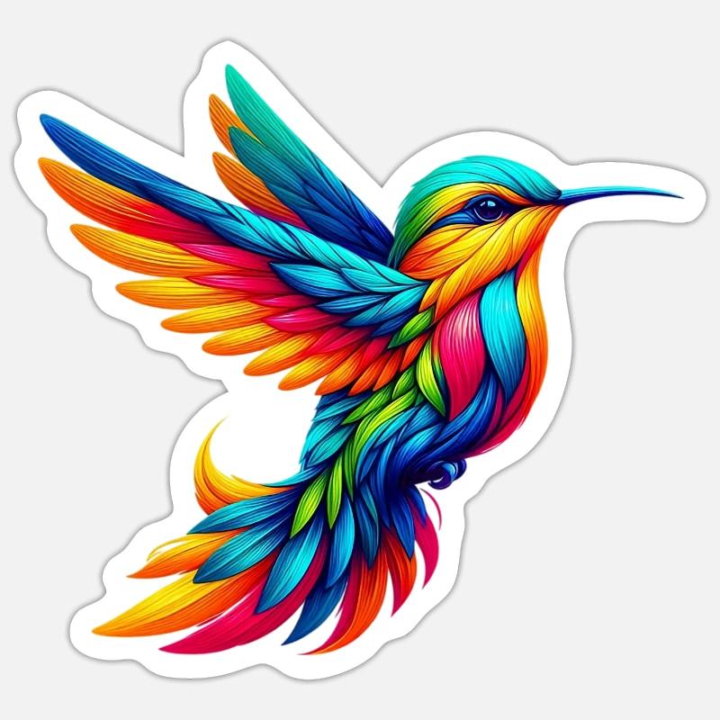 Hummingbird - Sticker size S (10 x 10 cm) - white matte