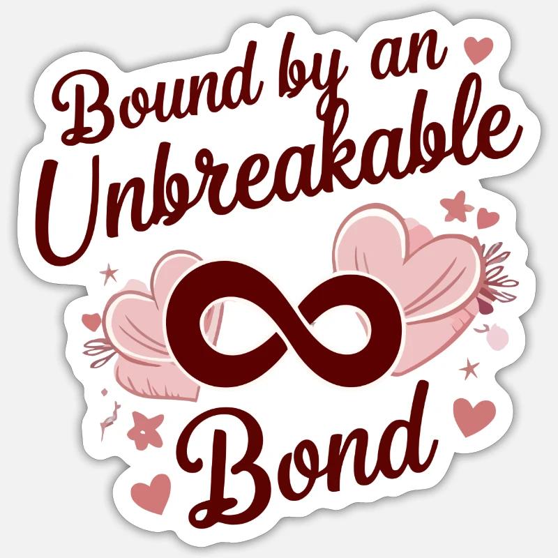 Lien incassable - Sticker taille S (10 x 10 cm) - blanc mat
