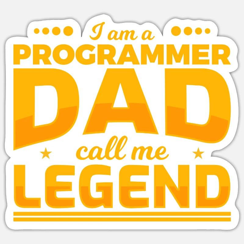 Programmierer Vater Sticker Größe S (10 x 10 cm)