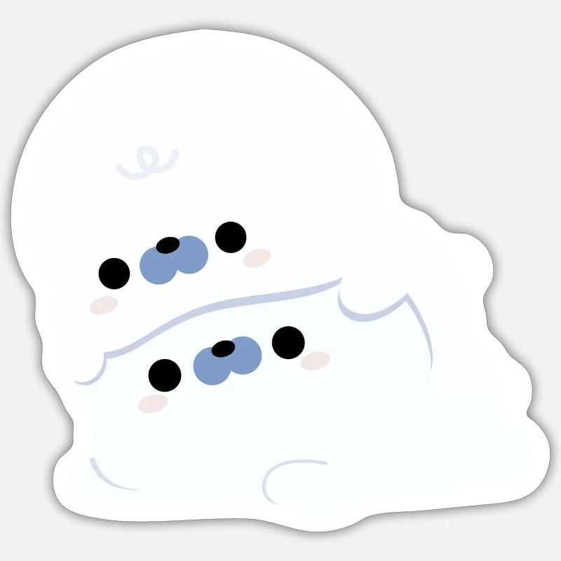 Couple de bébés phoques Sticker taille S (10 x 10 cm)