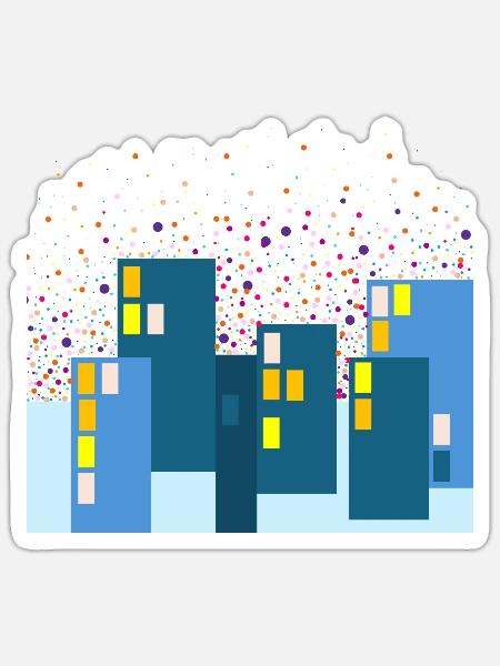 Zuhause daheim - Sticker Größe S (10 x 10 cm) - Mattweiß