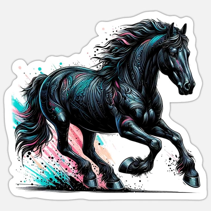 Horse - Sticker size S (10 x 10 cm) - white matte