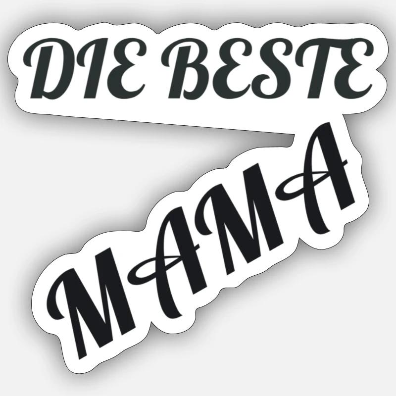 Die beste Mama - Sticker Größe S (10 x 10 cm) - Mattweiß