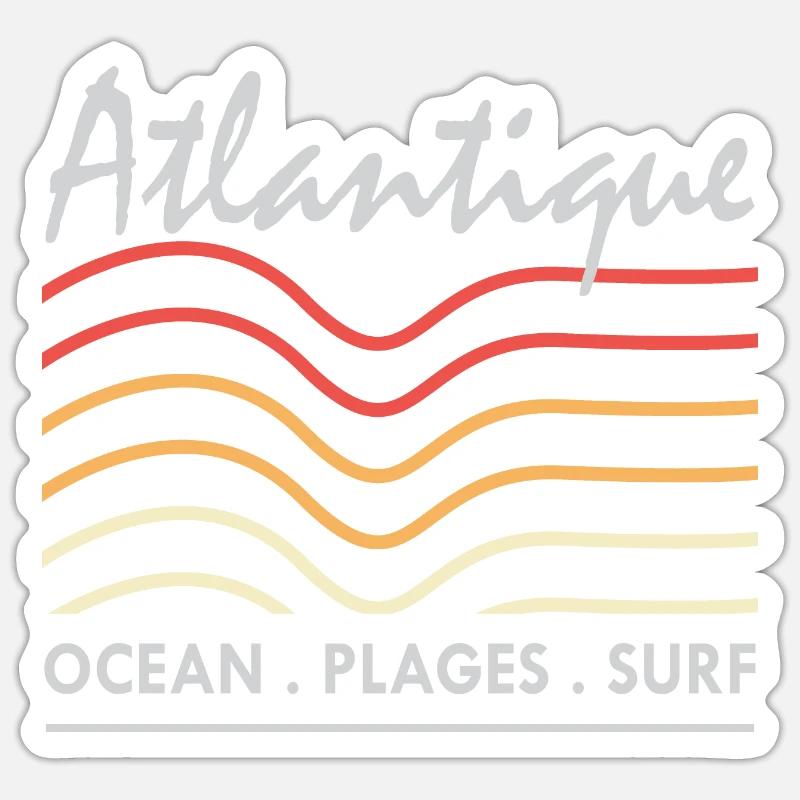 032s ATLANTIQUE3 - Sticker taille S (10 x 10 cm) - blanc mat