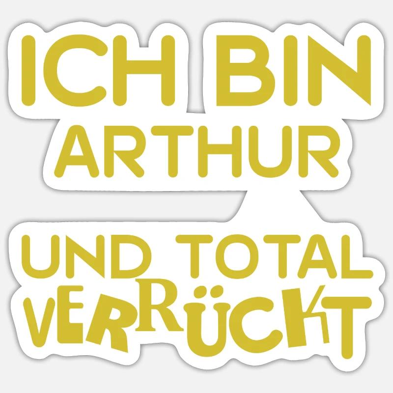 Arthur als Arthur - Sticker Größe S (10 x 10 cm) - Mattweiß